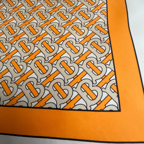 Burberry Monogram Silk Print Square Scarf 35”x35” - Picture 16 of 16